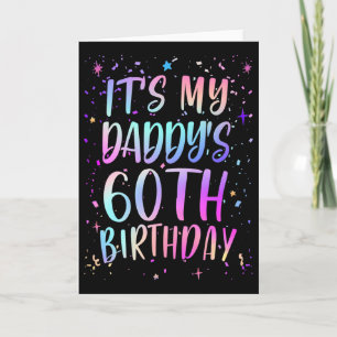 Het is de 60e verjaardag van mijn papa Kleurrijke Kaart