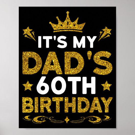 Het is de 60e verjaardag van mijn vader Gefelicite Poster (Voorkant)