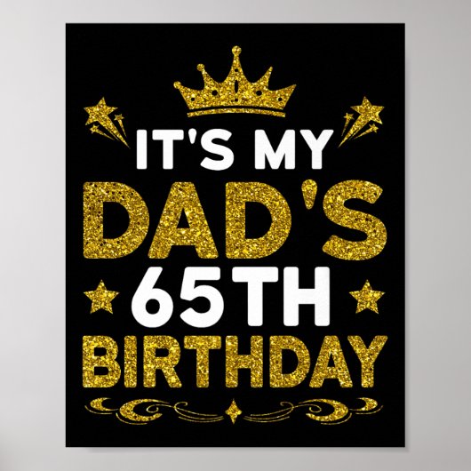 Het is de 65e verjaardag van mijn vader Gefelicite Poster (Voorkant)