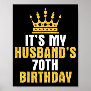 Het is de 70e verjaardag van de man Gelukkige Illu Poster