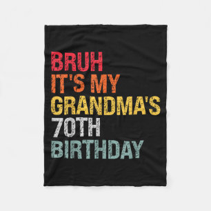 Het is de 70e verjaardag van mijn oma Koningin 70  Fleece Deken