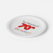 Het is de 70ste Borden van de Birthday Party. Papieren Bordje (Gekanteld)