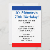 Het is de 70ste verjaardag van Memere's Franse vla Kaart (Achterkant)