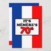 Het is de 70ste verjaardag van Memere's Franse vla Kaart (Voorkant / Achterkant)