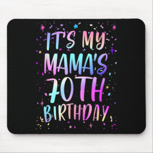 Het is de 70ste verjaardag van mijn mama Kleurrijk Muismat