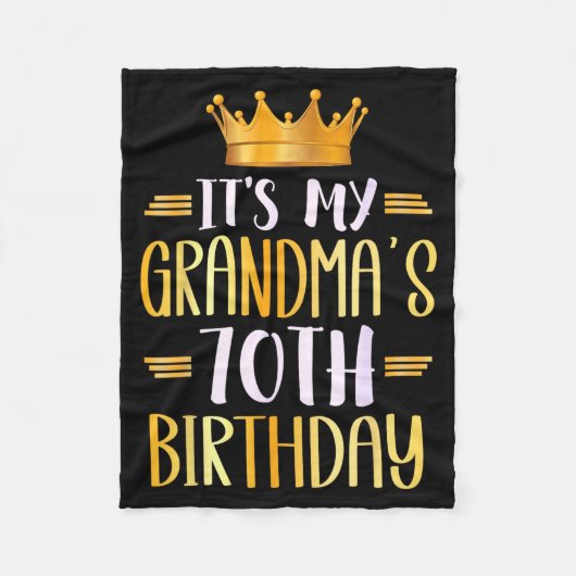 Het is de 70ste verjaardag van mijn oma Gefelicite Fleece Deken (Voorkant)