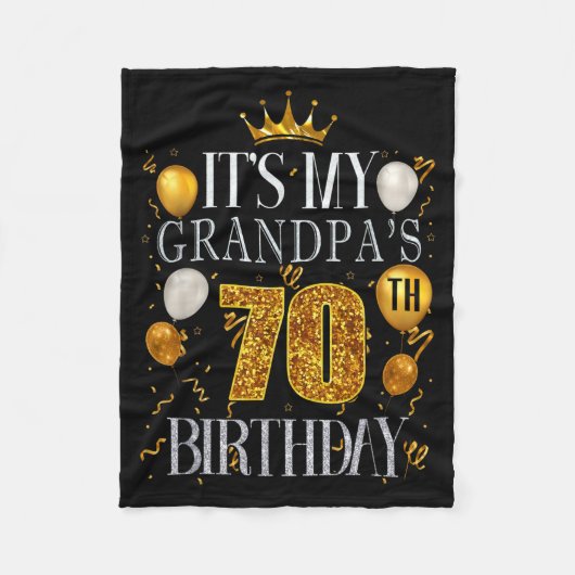 Het is de 70ste verjaardag van mijn opa Gefelicite Fleece Deken (Voorkant)