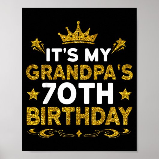 Het is de 70ste verjaardag van mijn opa Gefelicite Poster (Voorkant)
