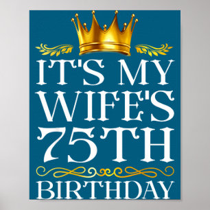 Het is de 75e verjaardag van de vrouw Gelukkig Ill Poster