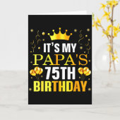 Het is de 75e verjaardag van mijn papa Gefelicitee Kaart (Gele Bloem)
