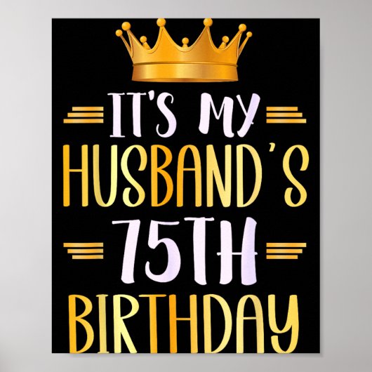 Het is de 75ste verjaardag van mijn man Gefelicite Poster (Voorkant)