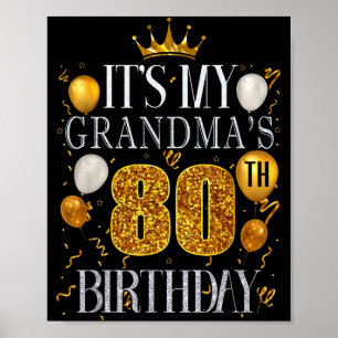 Het is de 80e verjaardag van mijn oma Gefeliciteer Poster