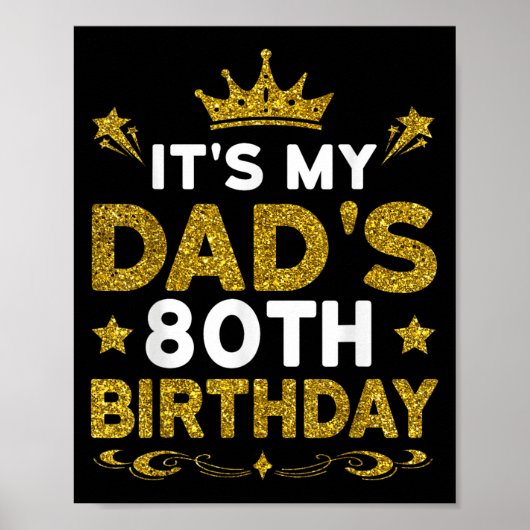 Het is de 80ste verjaardag van mijn vader Gefelici Poster (Voorkant)