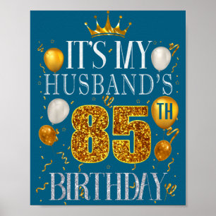 Het is de 85e verjaardag van de man Happy Illustra Poster