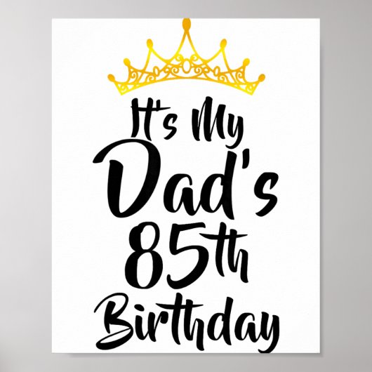 Het is de 85e verjaardag van mijn vader Kroon Gelu Poster (Voorkant)