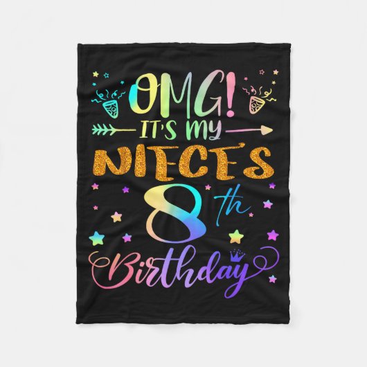 Het is de 8e verjaardag van mijn zus Gefeliciteerd Fleece Deken (Voorkant)