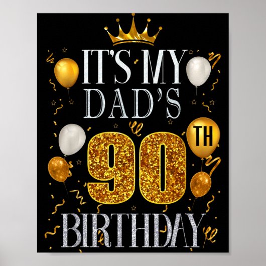 Het is de 90ste verjaardag van mijn vader Gefelici Poster (Voorkant)