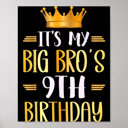 Het is de 9e verjaardag van mijn grote broer Gefel Poster (Voorkant)