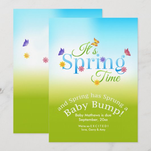 Het is de aankondiging van de zwangerschap in de l (Voorkant / Achterkant)