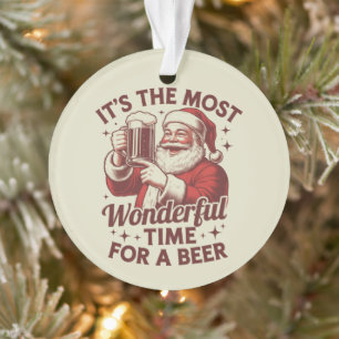 Het Is De Allerbeste Tijd Voor Een Kerstman Bier K Ornament