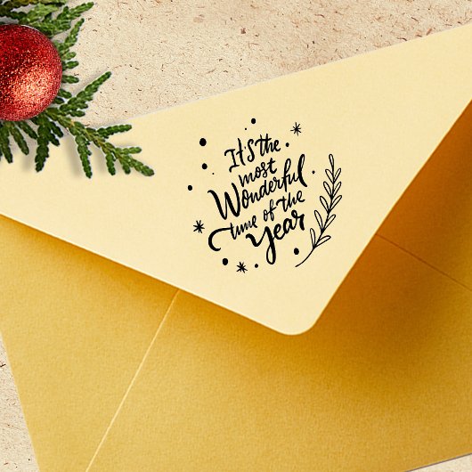 Het Is De Allerwonderlijkste Tijd Van Het Jaar Rubberstempel