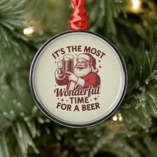 Het Is De Allerwonderlijkste Tijd Voor Een Bier Sa Metalen Ornament