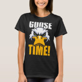 Het is de Angry Goose Time Bird Animal Goose T-shirt (Voorkant)