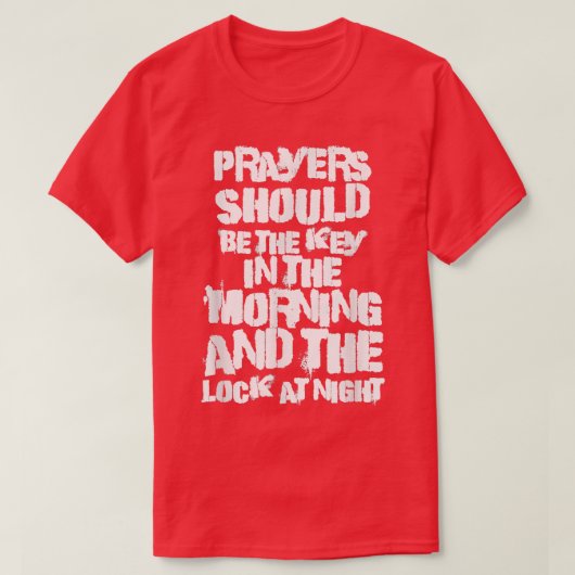 Het is de bedoeling dat de gebeden 's ochtends en  t-shirt (Design voorkant)