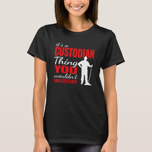 Het is de beheerder Thing voor Schoonmaak Mop Behe T-shirt (Voorkant)