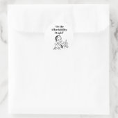 Het is de betaalbaarheid, stom ronde sticker (Tas)