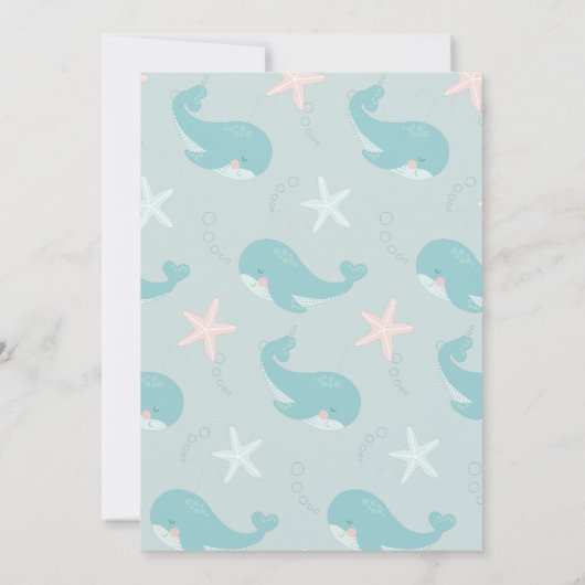 Het is de Big One Blue Whale 1e verjaardag Kaart (Achterkant)