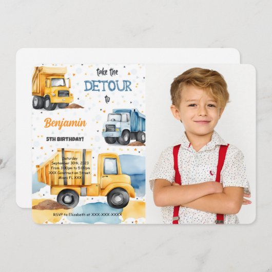 Het is de bouw verjaardag foto kaart (Voorkant / Achterkant)