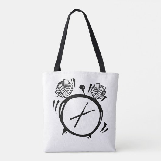 Het is de Canvas tas van Crochet O'Clock (Achterkant)