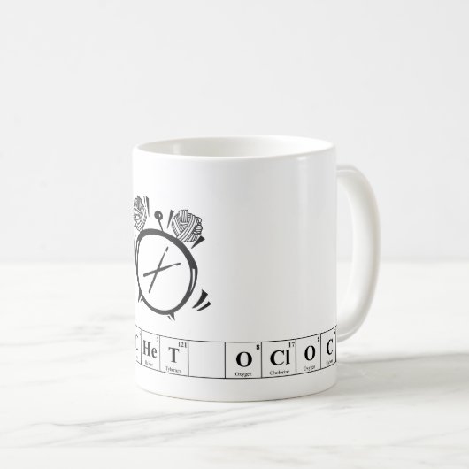 Het is de Crochet O'Clock Elements Coffee Mok (Voorkant rechts)