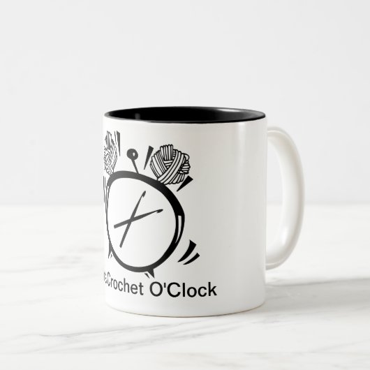 Het is de Crochet O'Clock Standard Coffee Mok (Voorkant rechts)