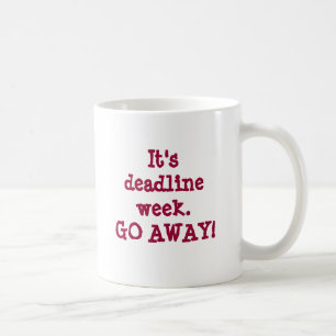 Het is de deadline week. koffiemok