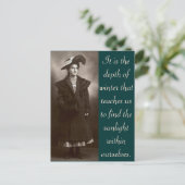 Het is de diepte van de winter die ons leert... briefkaart (Staand voorkant)