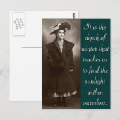 Het is de diepte van de winter die ons leert... briefkaart (Voorkant / Achterkant)