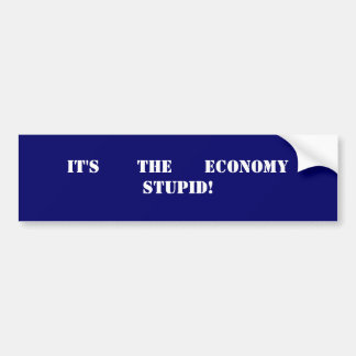 HET IS DE ECONOMISCHE STUPID! Bumpersticker