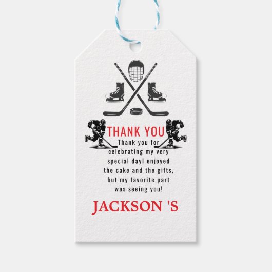 Het is de eerste verjaardag van Game Time Hockey Cadeaulabel (Voorkant)