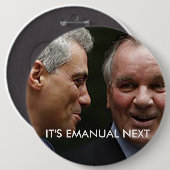 HET IS DE EMANUELE VOLGENDE RONDE BUTTON 6,0 CM (Voorkant /achterkant)