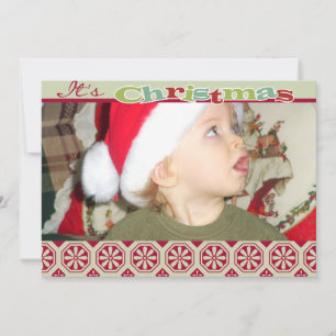 Het is de fotokaart van de Kerstmisdouane vakantie Feestdagenkaart