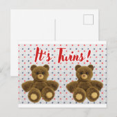 Het is de geboorte van een tweeling briefkaart (Voorkant / Achterkant)