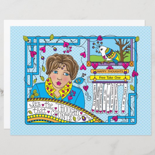 Het is de gedachte die Counts_Flat Paper Sheet 11" (Voorkant / Achterkant)