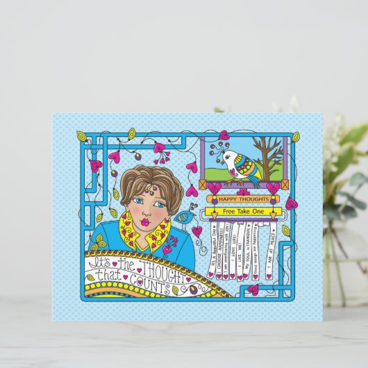 Het is de gedachte die Counts_Flat Paper Sheet 11" (Staand voorkant)