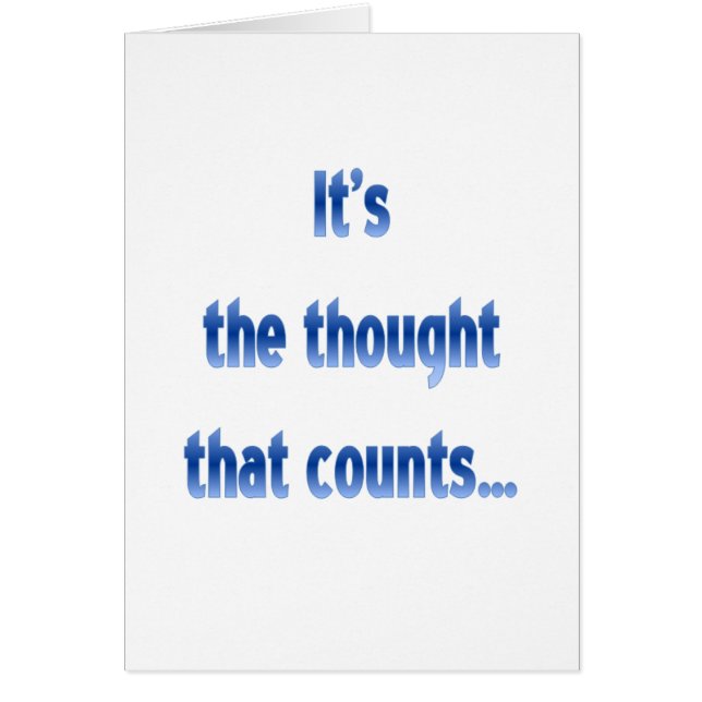 Het is de gedachte die telt... (Voorkant)