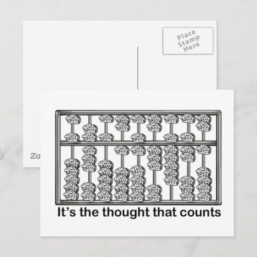 Het is de gedachte die telt briefkaart (Voorkant / Achterkant)