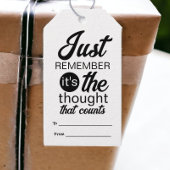 Het is de gedachte die telt humor cadeaulabel