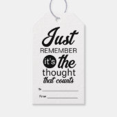 Het is de gedachte die telt humor cadeaulabel (Voorkant)