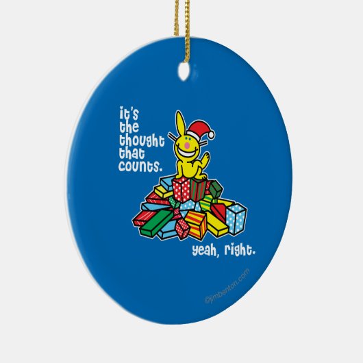 Het is de gedachte die telt keramisch ornament (Rechts)